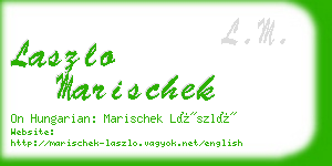 laszlo marischek business card